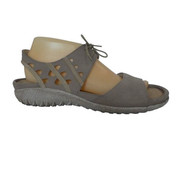 Naot Mangere Tan Taupe Leather Open Toe Lace Up Comfort Sandals Womens 41 US 10 - Picture 2 of 11